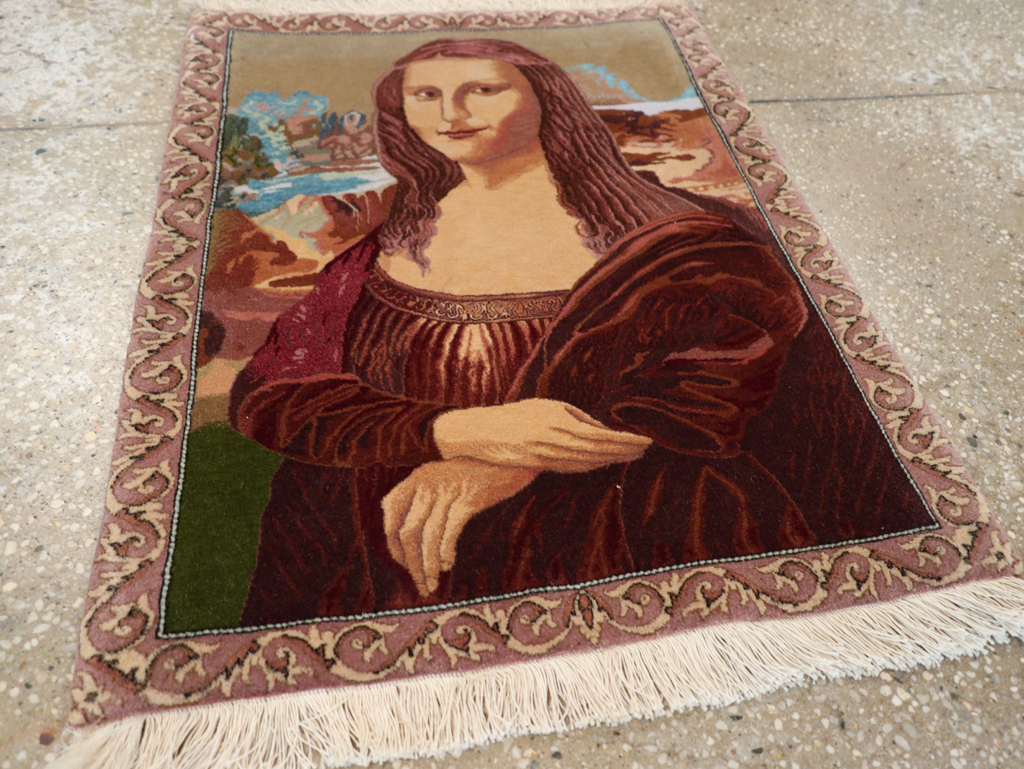 Vintage Persian Tabriz Pictorial Rug, No.28131 - Gss