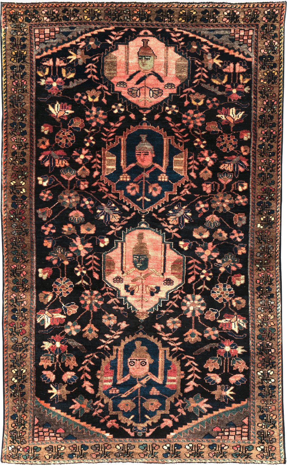 Antique Persian Pictorial Malayer Rug, No.28133 - Gss