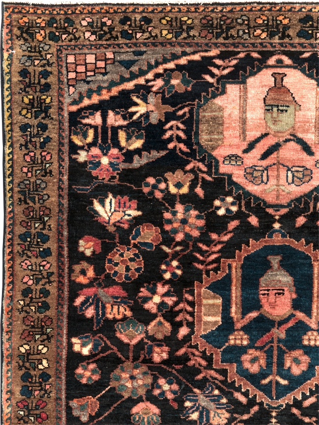 Antique Persian Pictorial Malayer Rug, No.28133 - Gss