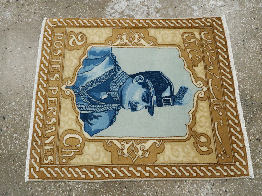 Vintage Persian Tabriz Pictorial Rug, No.28137 - Gss