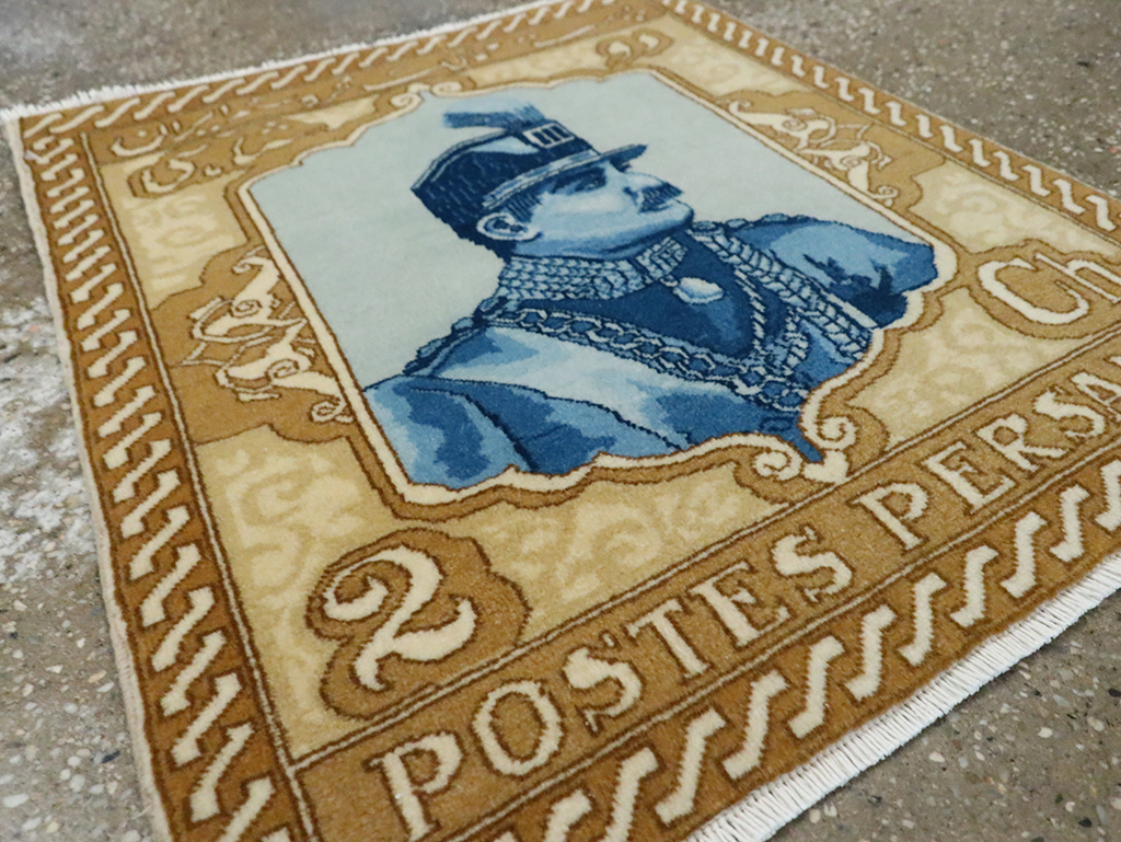 Vintage Persian Tabriz Pictorial Rug, No.28137 - Gss