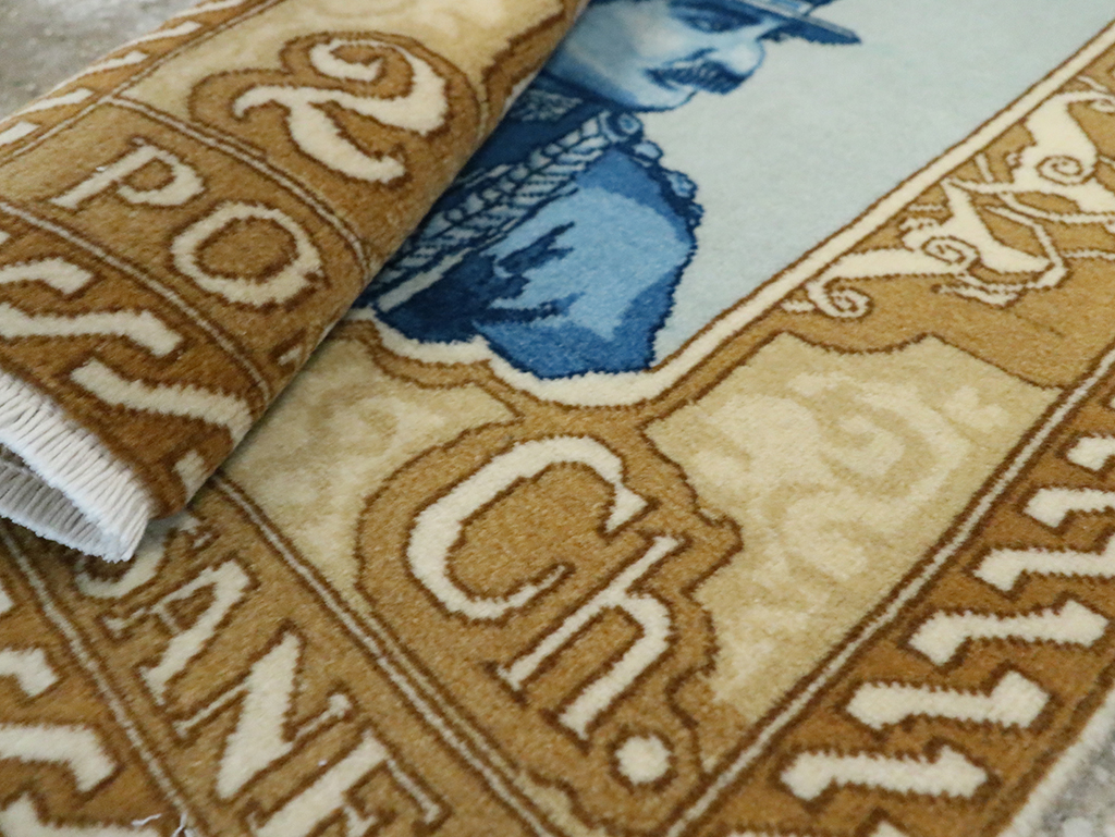 Vintage Persian Tabriz Pictorial Rug, No.28137 - Gss