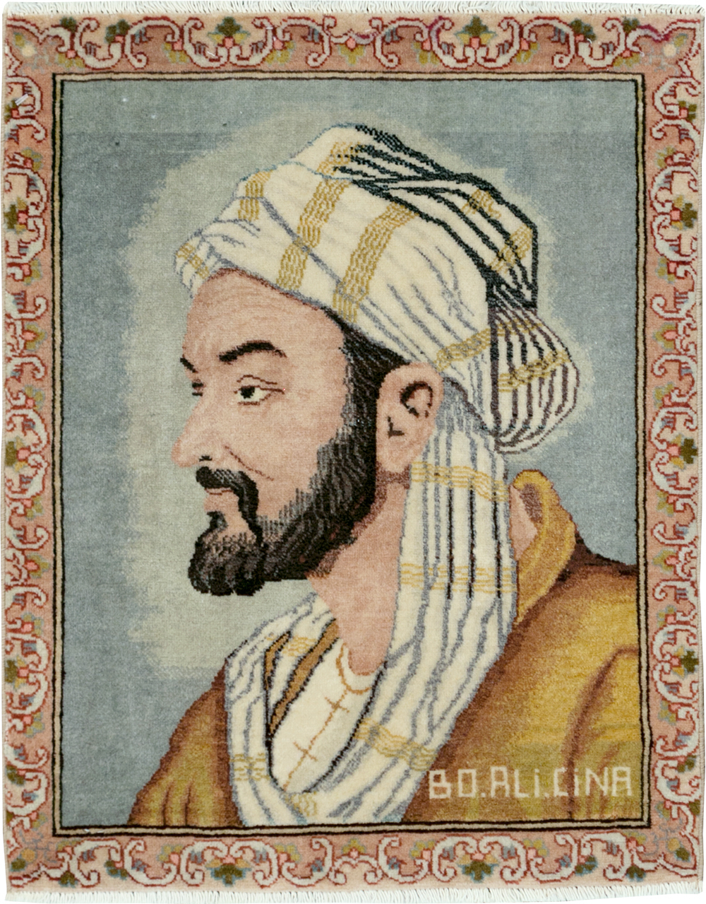 Vintage Persian Tabriz Pictorial Rug, No.28138 - Gss