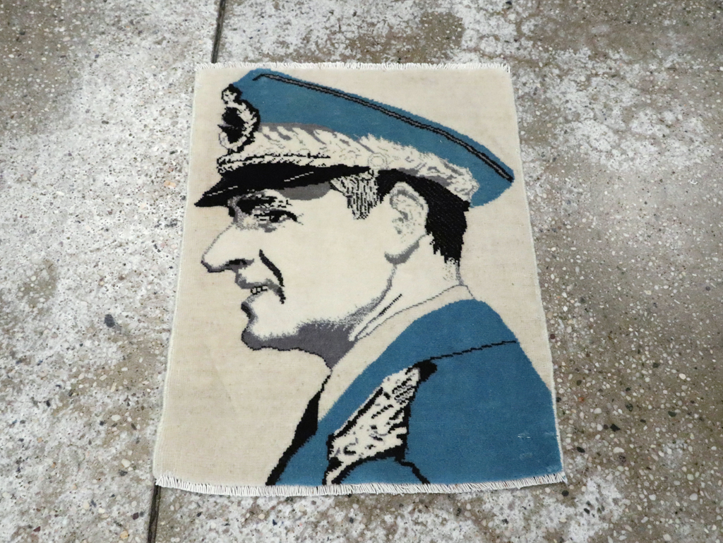 Vintage Persian Tabriz Pictorial Rug, No.28139 - Gss