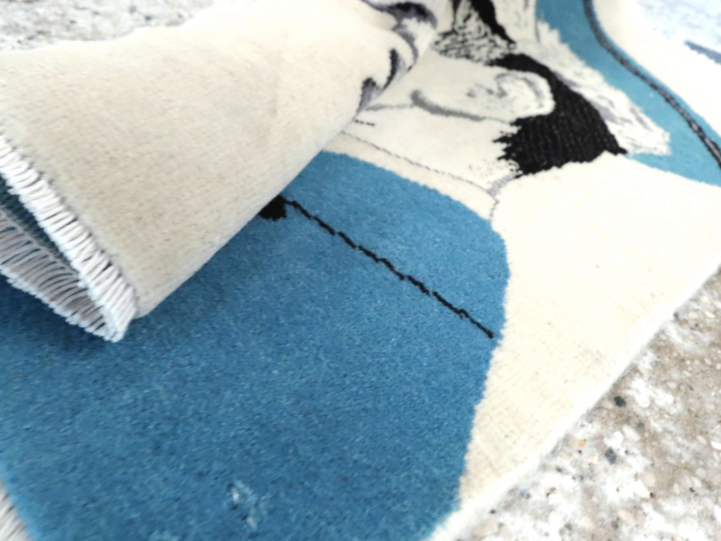 Vintage Persian Tabriz Pictorial Rug, No.28139 - Gss