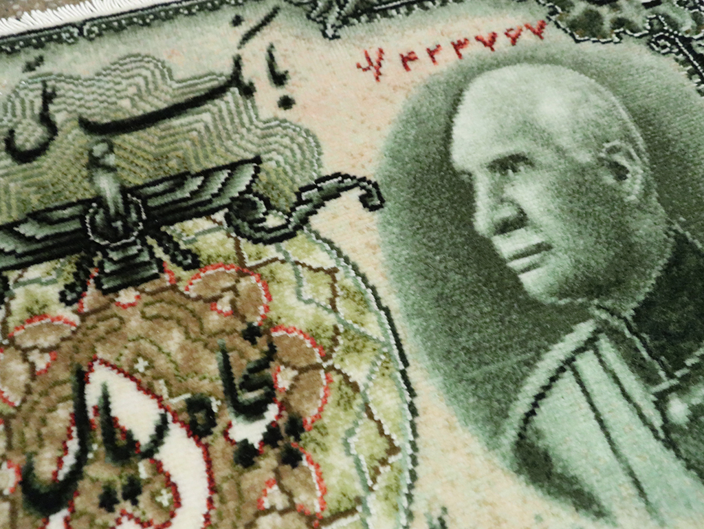 Vintage Persian Tabriz Pictorial Rug, No.28140 - Gss