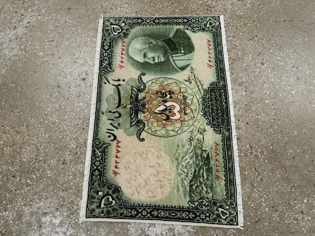 Vintage Persian Tabriz Pictorial Rug, No.28140 - Gss