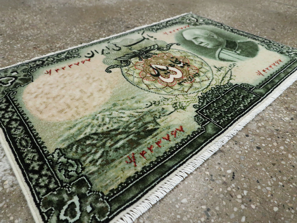 Vintage Persian Tabriz Pictorial Rug, No.28140 - Gss