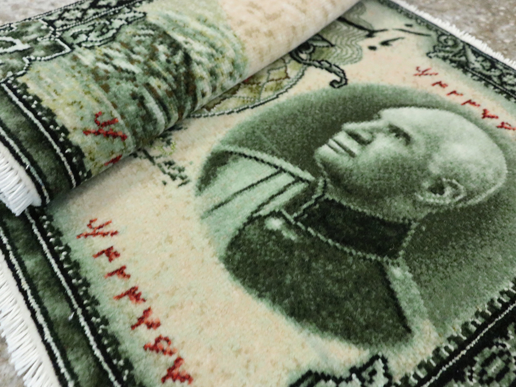 Vintage Persian Tabriz Pictorial Rug, No.28140 - Gss