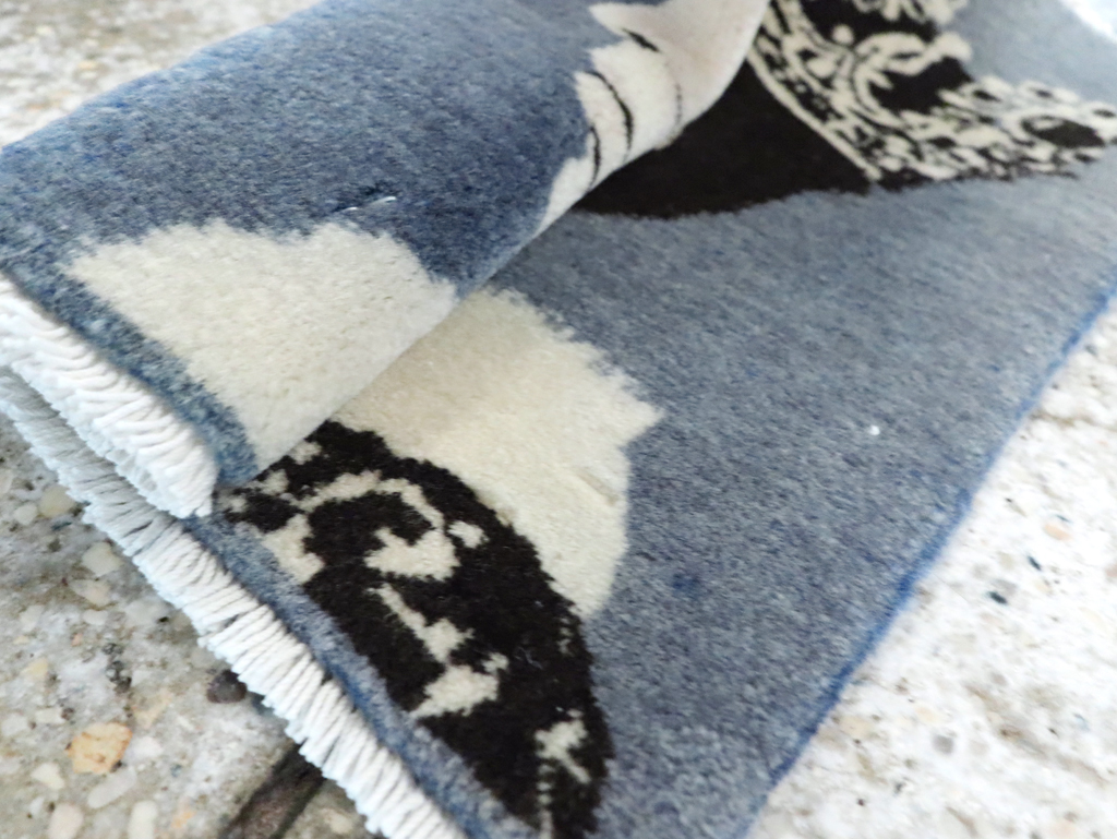 Vintage Persian Tabriz Pictorial Rug, No.28141 - Gss