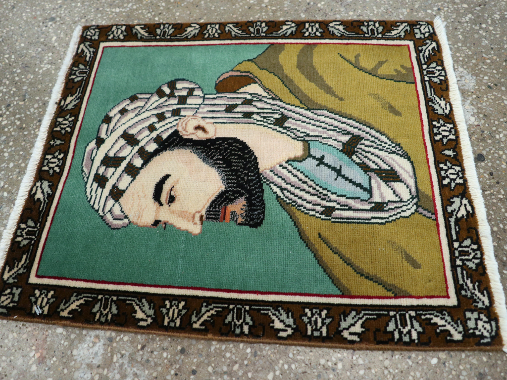 Vintage Persian Tabriz Pictorial Rug, No.28142 - Gss