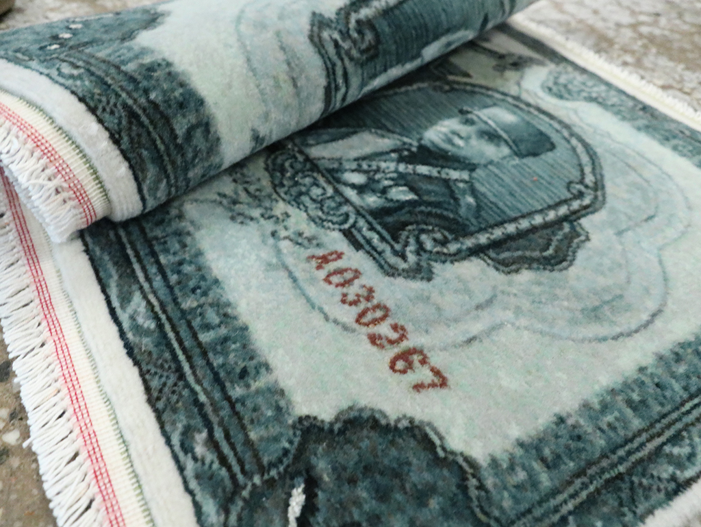 Modern Persian Tabriz Pictorial Rug, No.28143 - Gss