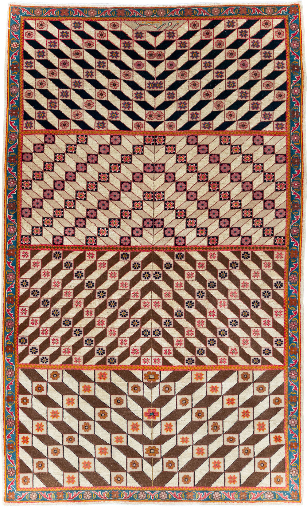 Vintage Persian Tabriz Rug, No.28151 - Gss