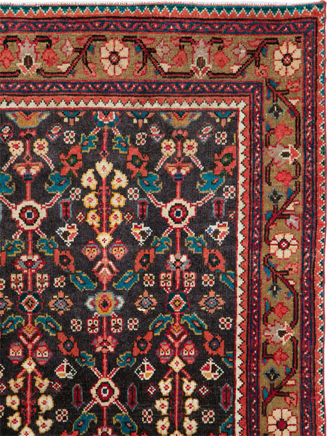 Vintage Persian Hamadan Gallery Rug, No.28155 - Gss