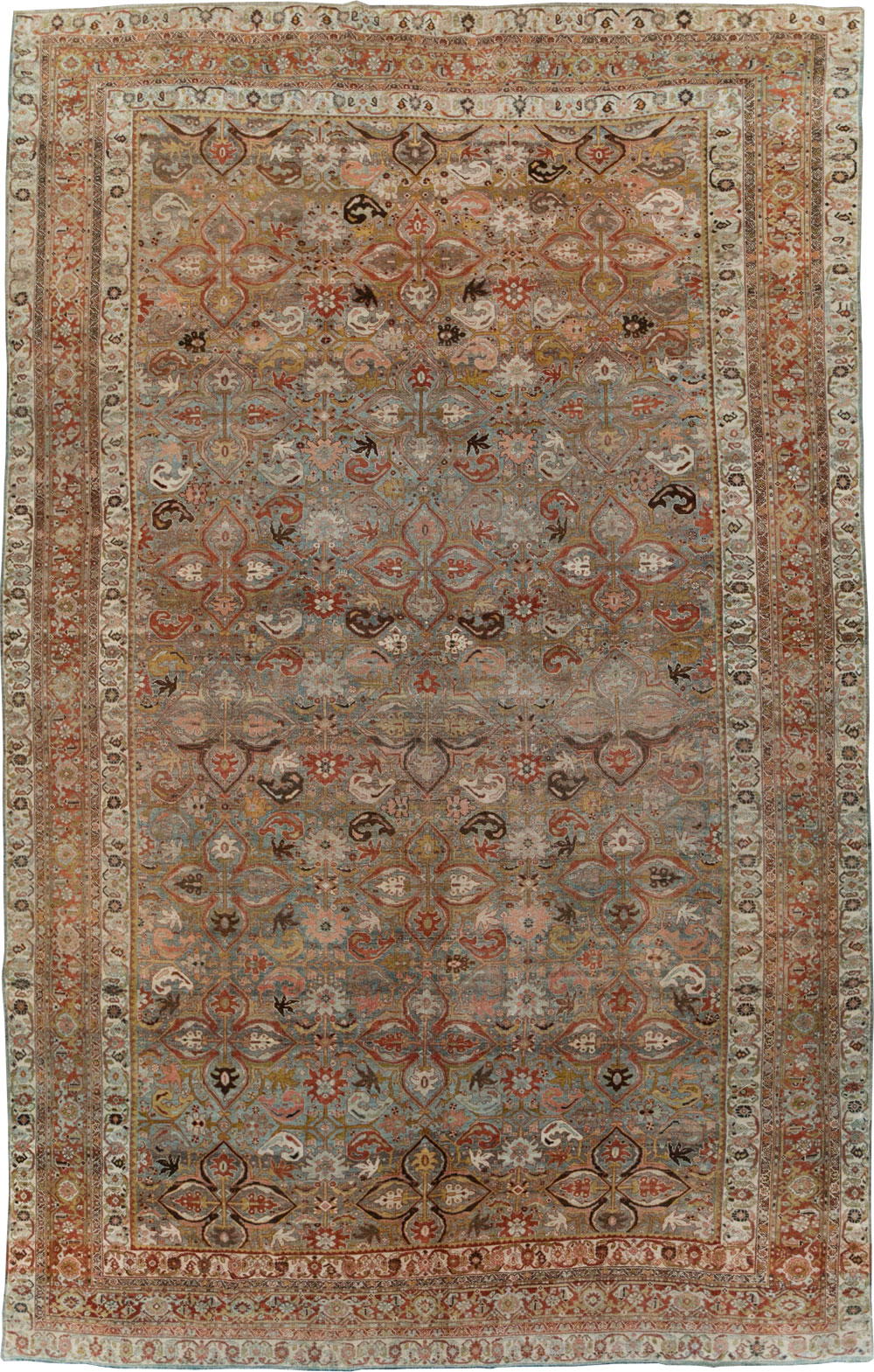 Antique Persian Bidjar Large Room Size Carpet, No.28160 - Gss