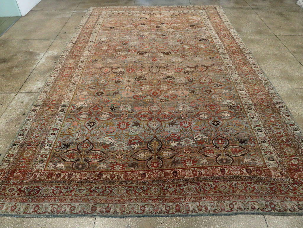 Antique Persian Bidjar Large Room Size Carpet, No.28160 - Gss
