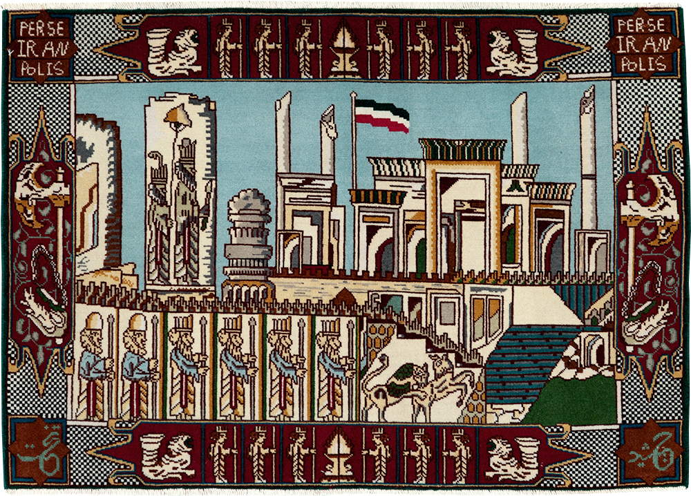 Vintage Persian Tabriz Pictorial Rug (Pair: 1 of 2), No.28163 - Gss