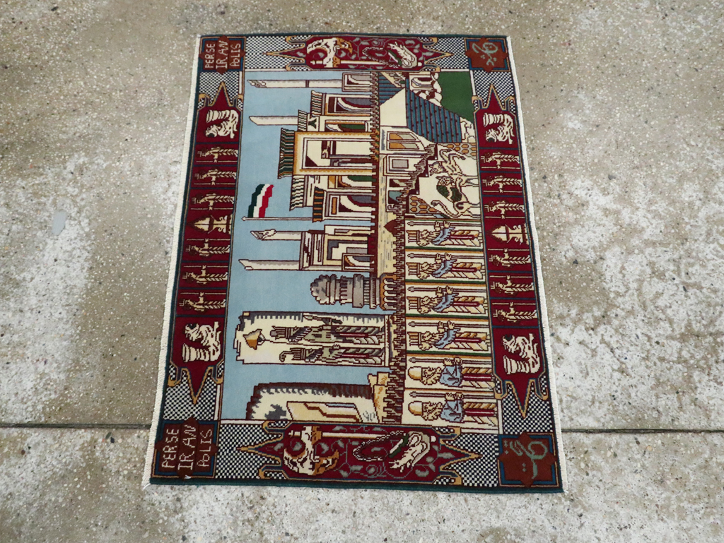 Vintage Persian Tabriz Pictorial Rug (Pair: 1 of 2), No.28163 - Gss