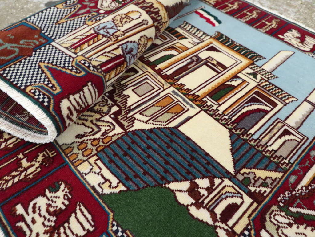 Vintage Persian Tabriz Pictorial Rug (Pair: 1 of 2), No.28163 - Gss