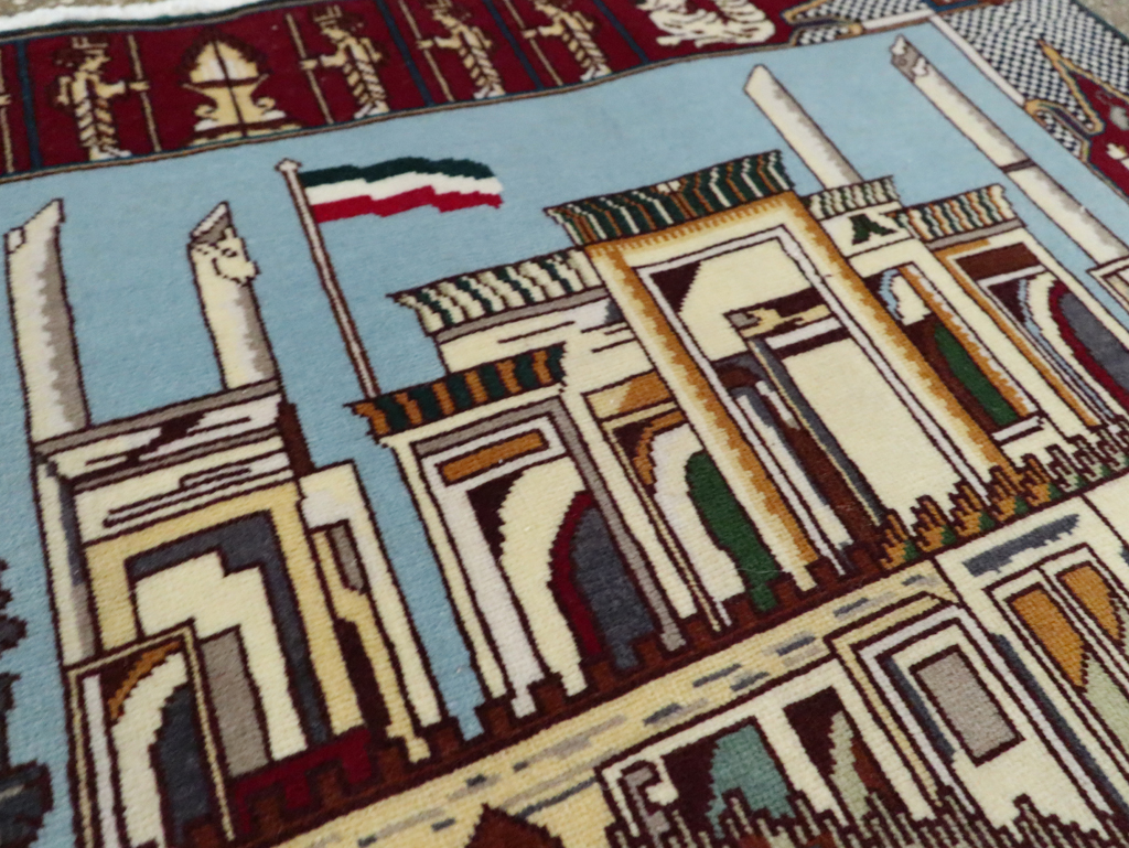 Vintage Persian Tabriz Pictorial Rug (Pair: 2 of 2), No.28164 - Gss