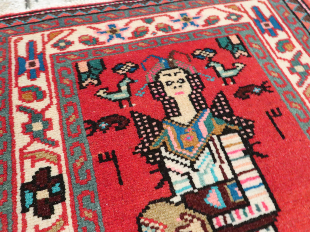 Vintage Persian Mahal Pictorial Rug (Pair: 1 of 2), No.28165 - Gss