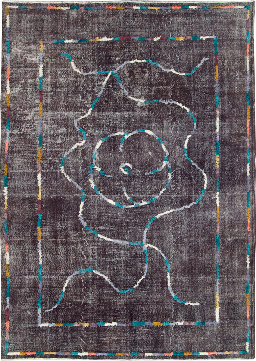 Modern Turkish Anatolian Distressed Room Size Carpet, No.28167 - Gss