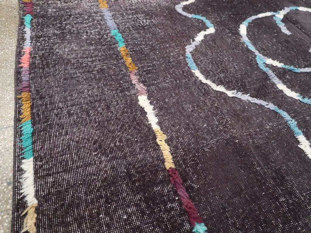 Modern Turkish Anatolian Distressed Room Size Carpet, No.28167 - Gss