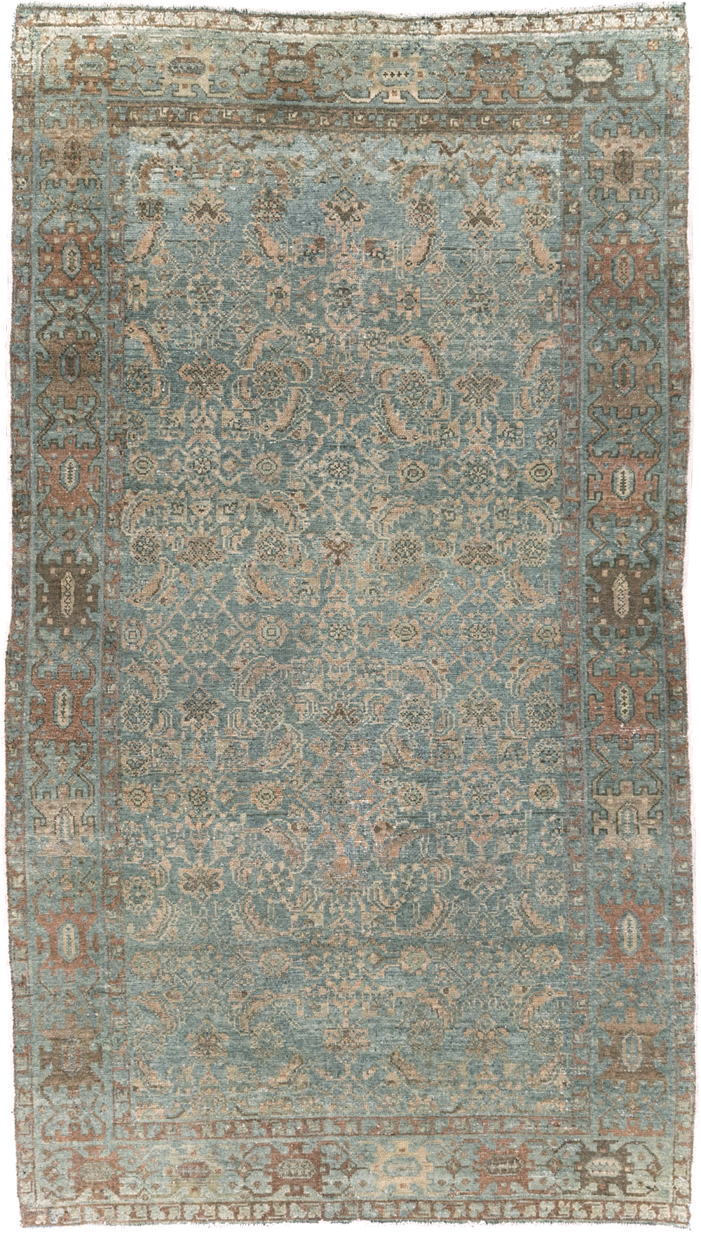 Antique Persian Malayer Accent Rug, No.28179 - Gss
