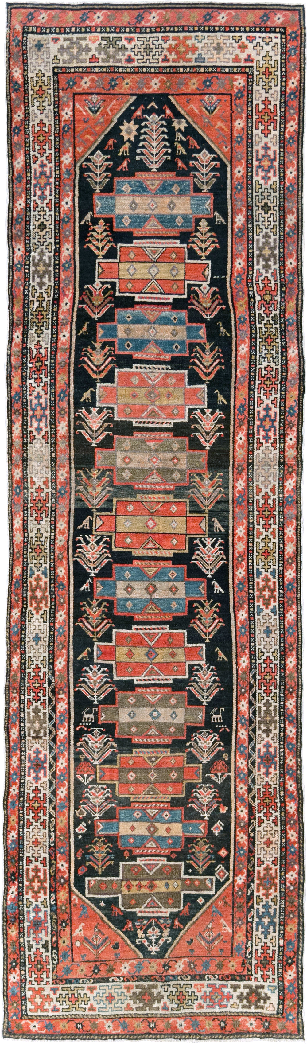 Antique Persian Kurd Runner, No.28180 - Gss