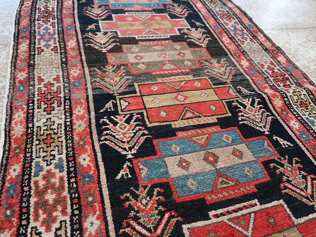 Antique Persian Kurd Runner, No.28180 - Gss