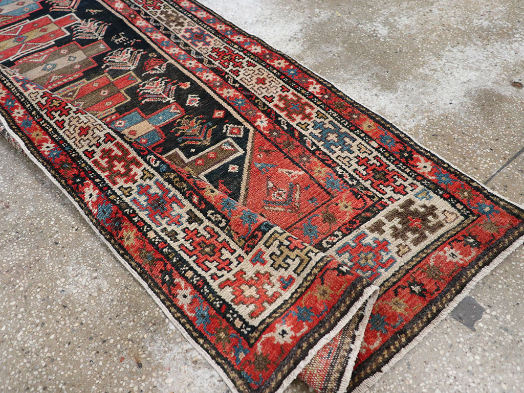 Antique Persian Kurd Runner, No.28180 - Gss
