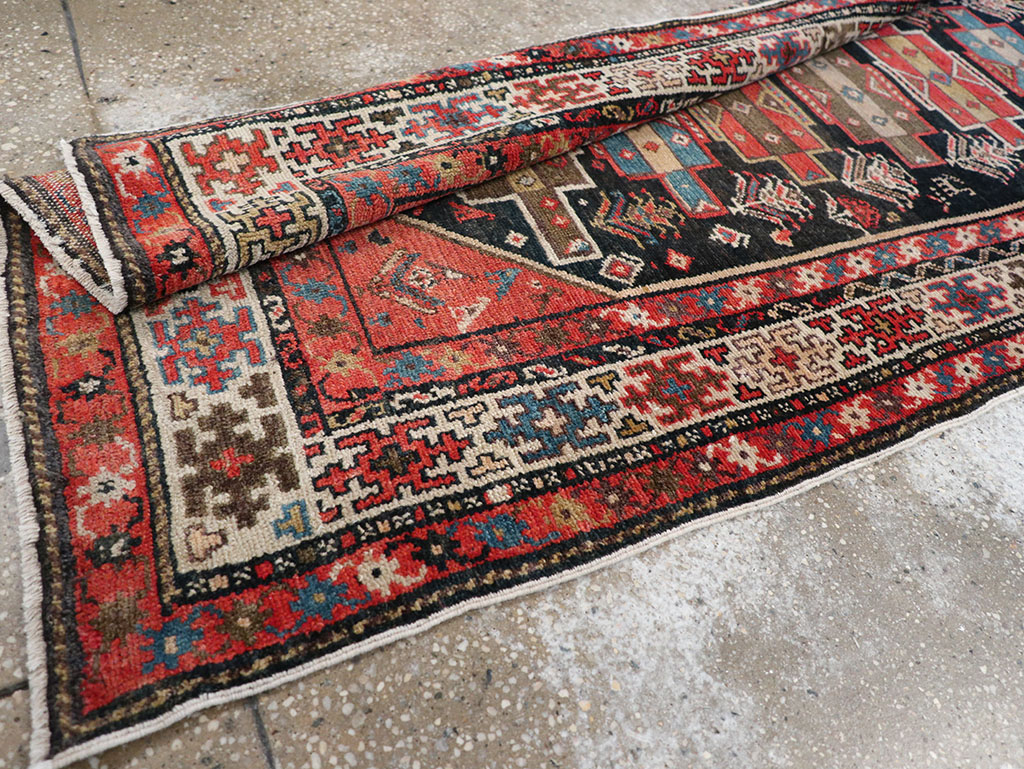 Antique Persian Kurd Runner, No.28180 - Gss