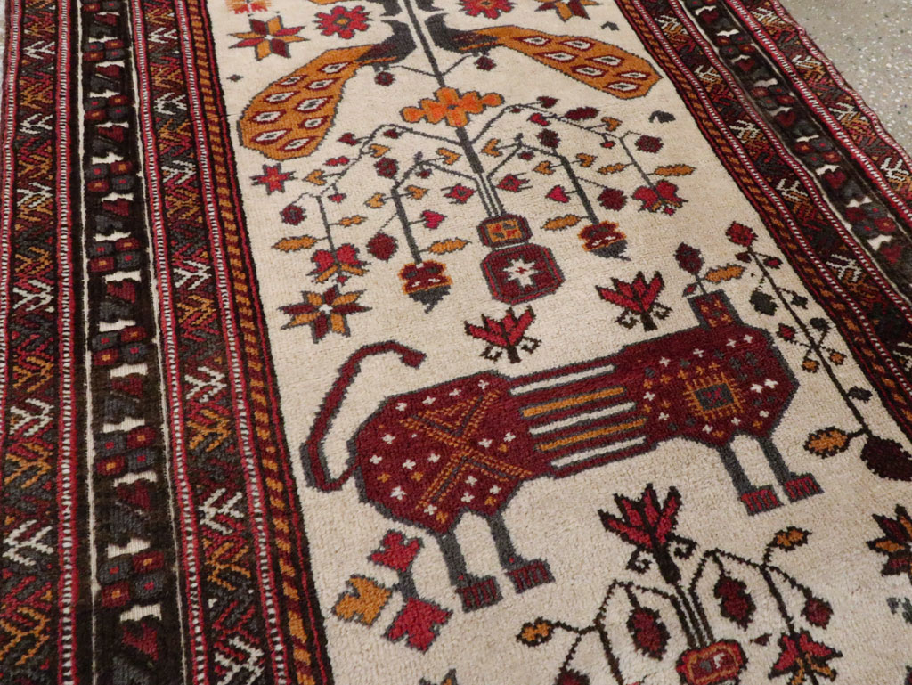 Vintage Persian Qashqai Runner, No.28183 - Gss