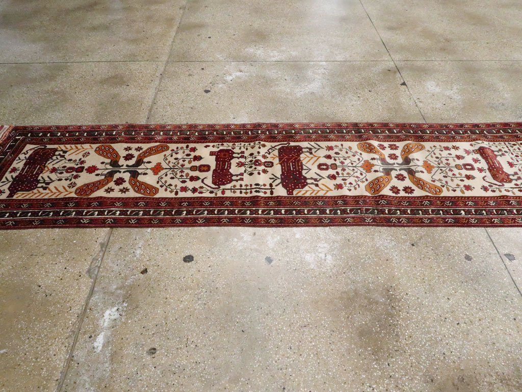 Vintage Persian Qashqai Runner, No.28183 - Gss