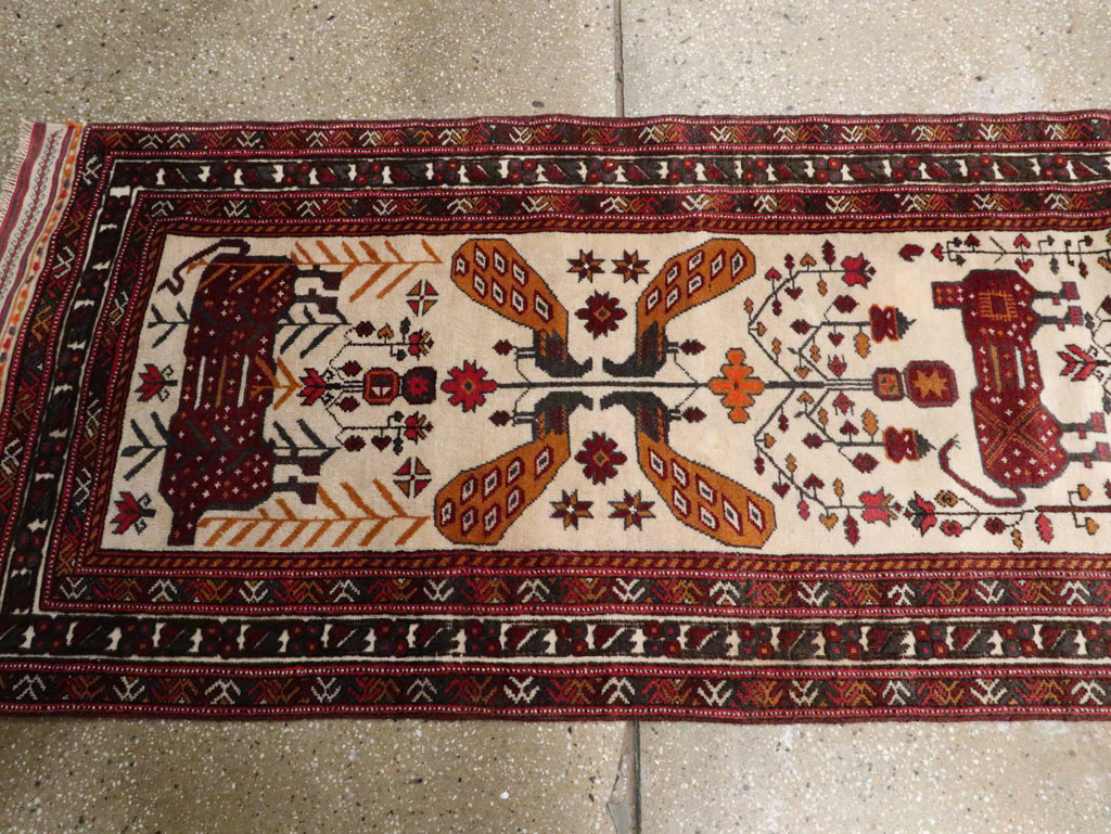 Vintage Persian Qashqai Runner, No.28183 - Gss