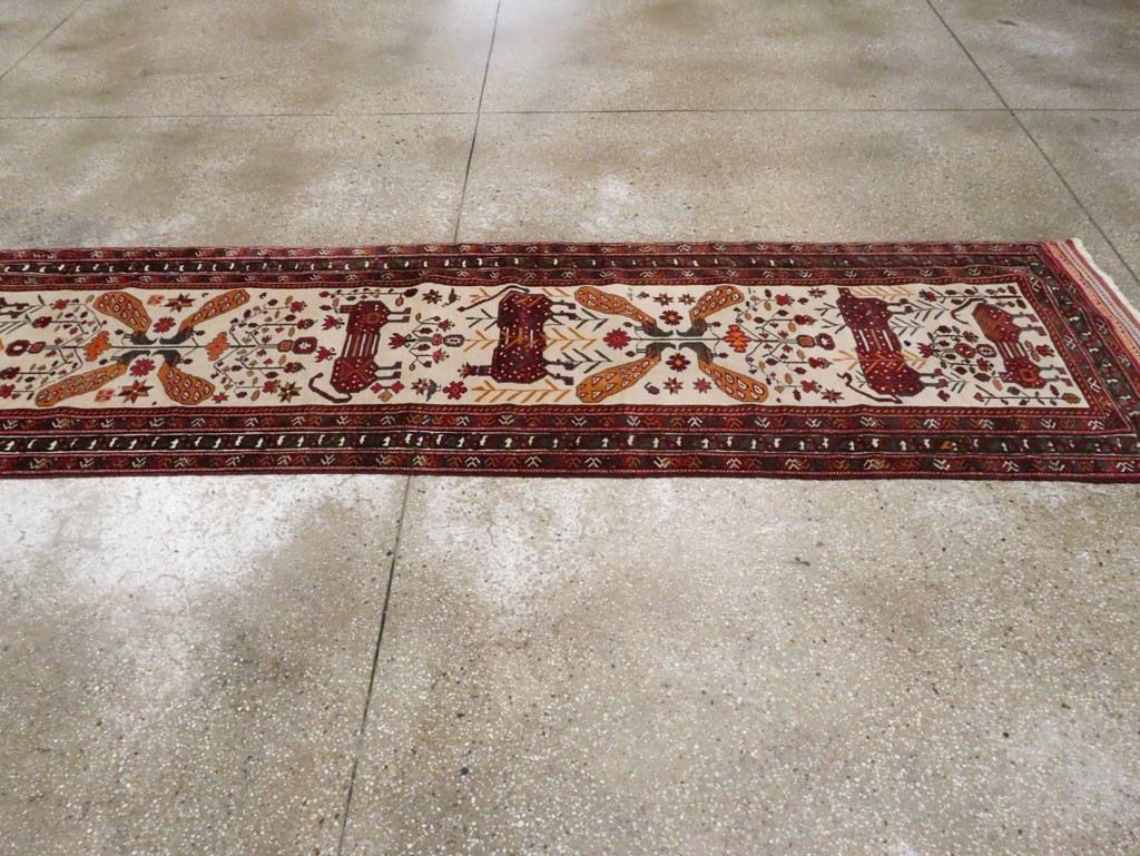 Vintage Persian Qashqai Runner, No.28183 - Gss