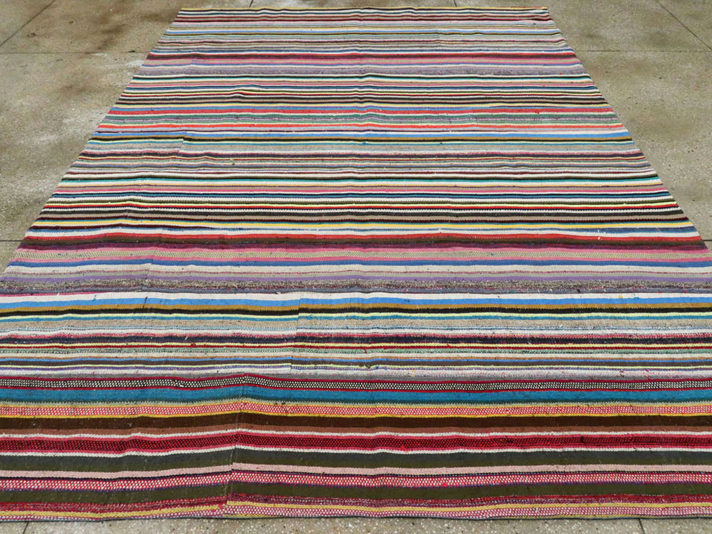 Vintage Turkish Flatweave Kilim , No.28184 - Gss