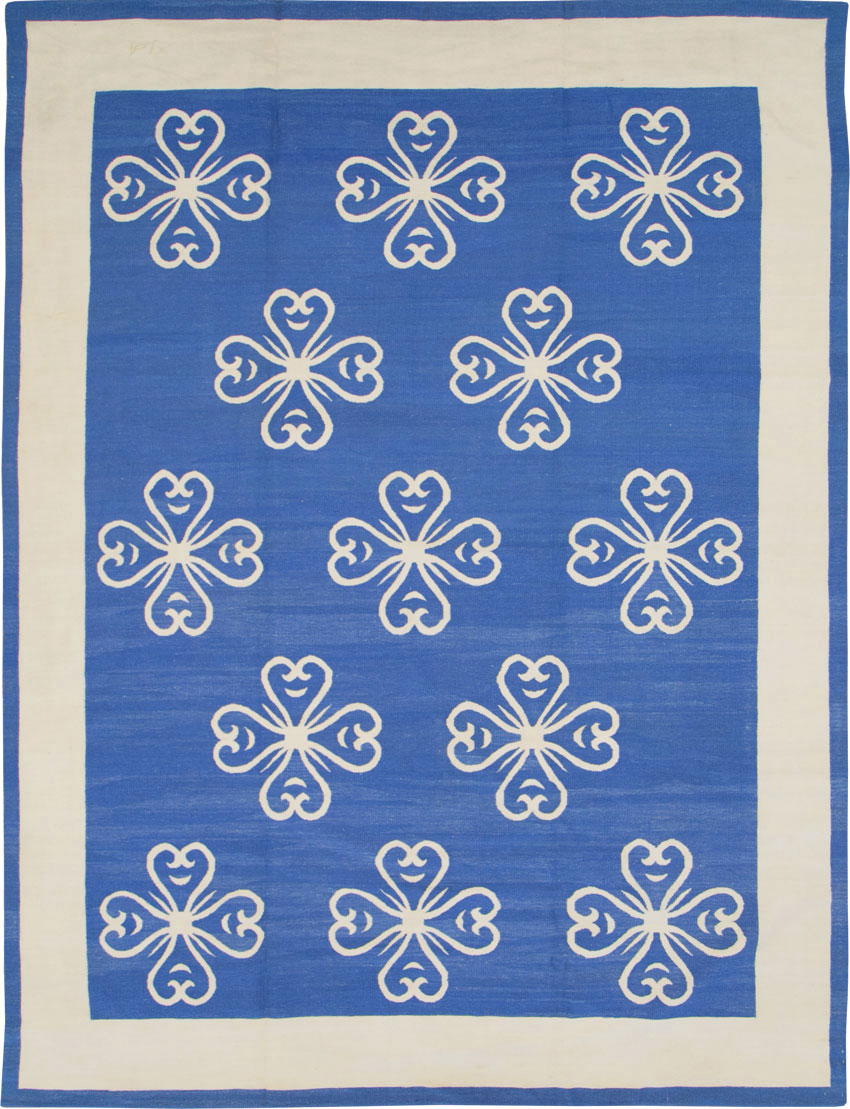Modern Turkish Flatweave Room Size Carpet, No.28186 - Gss