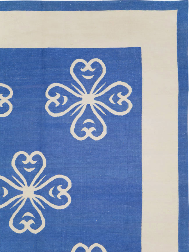 Modern Turkish Flatweave Room Size Carpet, No.28186 - Gss