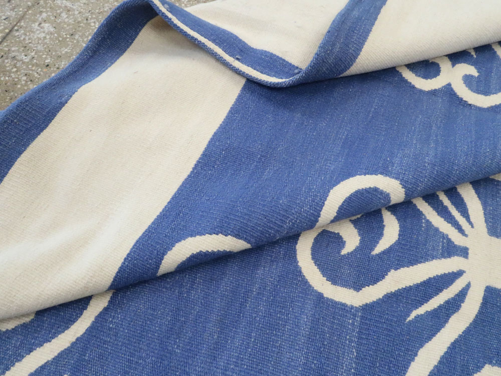 Modern Turkish Flatweave Room Size Carpet, No.28186 - Gss