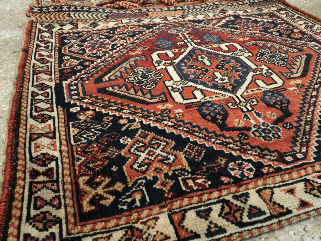 Antique Persian Qashqai Saddlebag (Khorjin), No.28219 - Gss