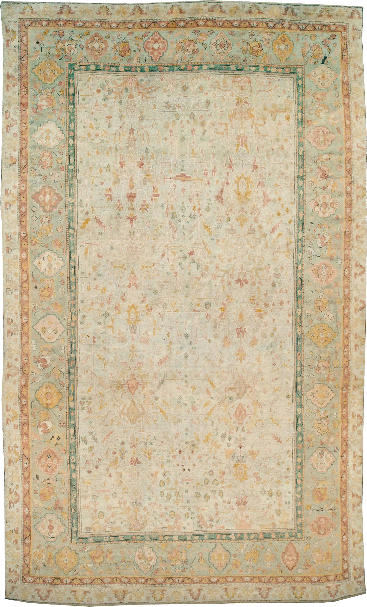 Antique Turkish Oushak Large Oversized Carpet, No.28226 - Gss