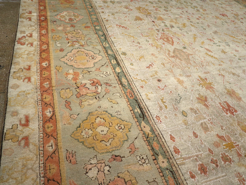 Antique Turkish Oushak Large Oversized Carpet, No.28226 - Gss