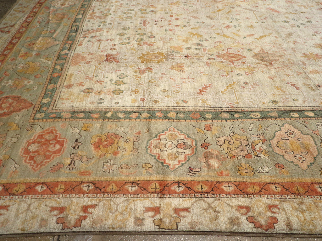 Antique Turkish Oushak Large Oversized Carpet, No.28226 - Gss