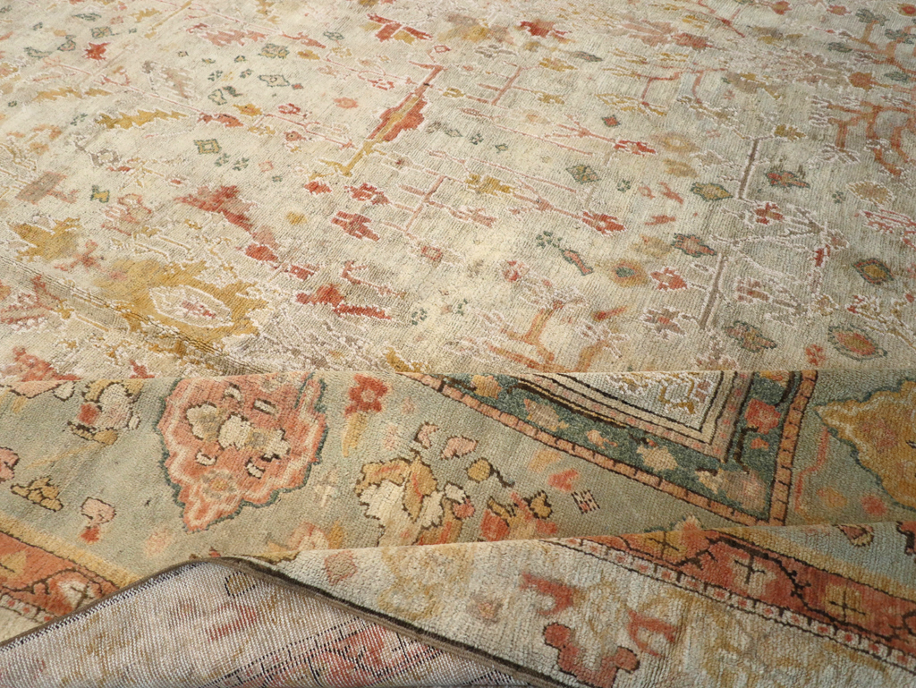 Antique Turkish Oushak Large Oversized Carpet, No.28226 - Gss