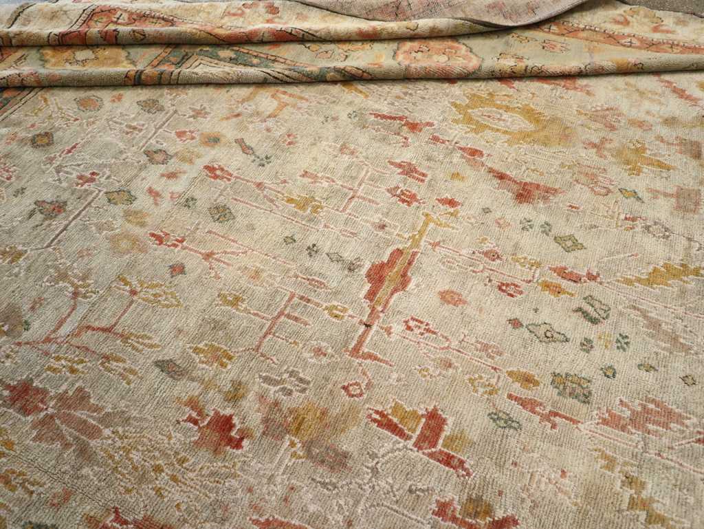 Antique Turkish Oushak Large Oversized Carpet, No.28226 - Gss