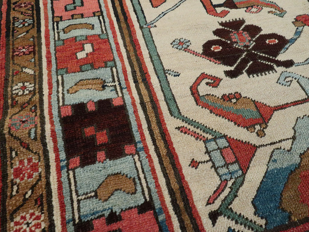 Antique Persian Serapi Wagireh Sampler Rug, No.28230 - Gss