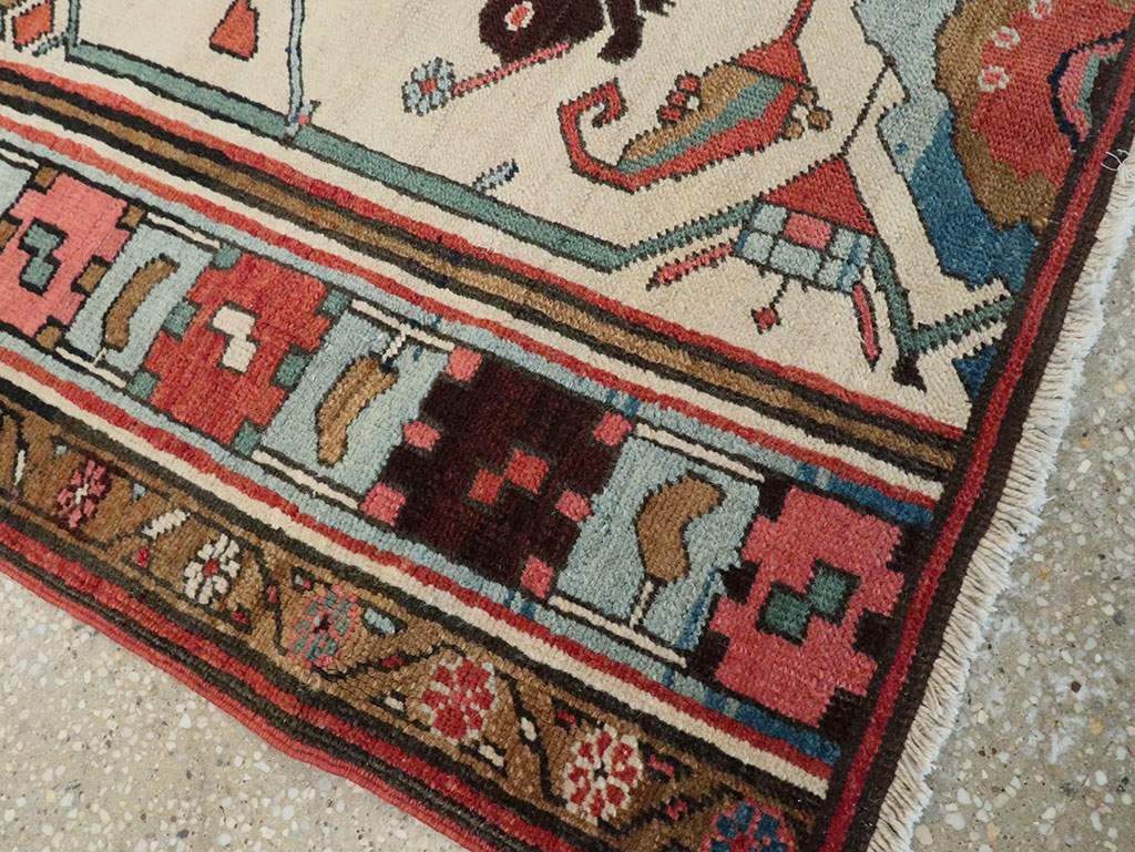 Antique Persian Serapi Wagireh Sampler Rug, No.28230 - Gss