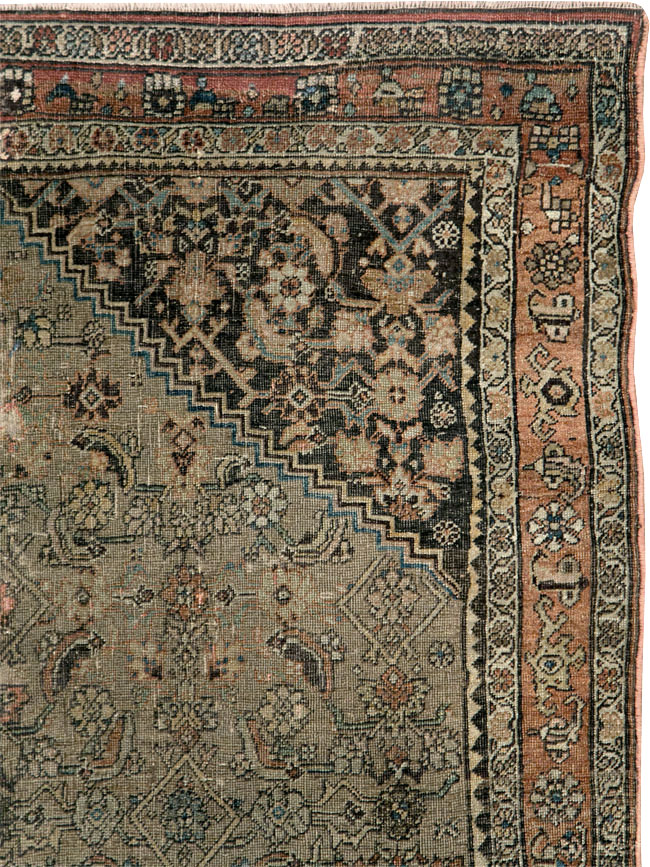Antique Persian Bidjar Square Accent Rug, No.28231 - Gss