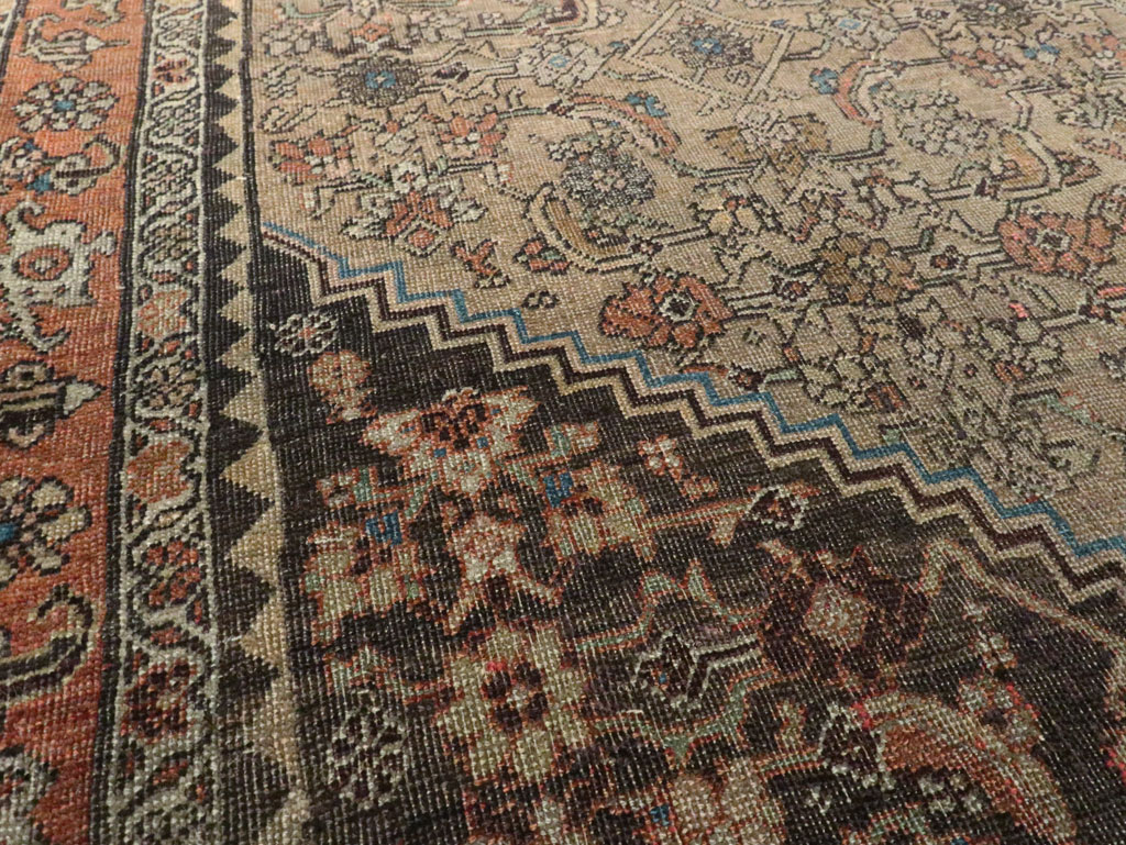 Antique Persian Bidjar Square Accent Rug, No.28231 - Gss